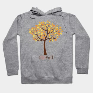 I Love Fall Autumn Design Hoodie